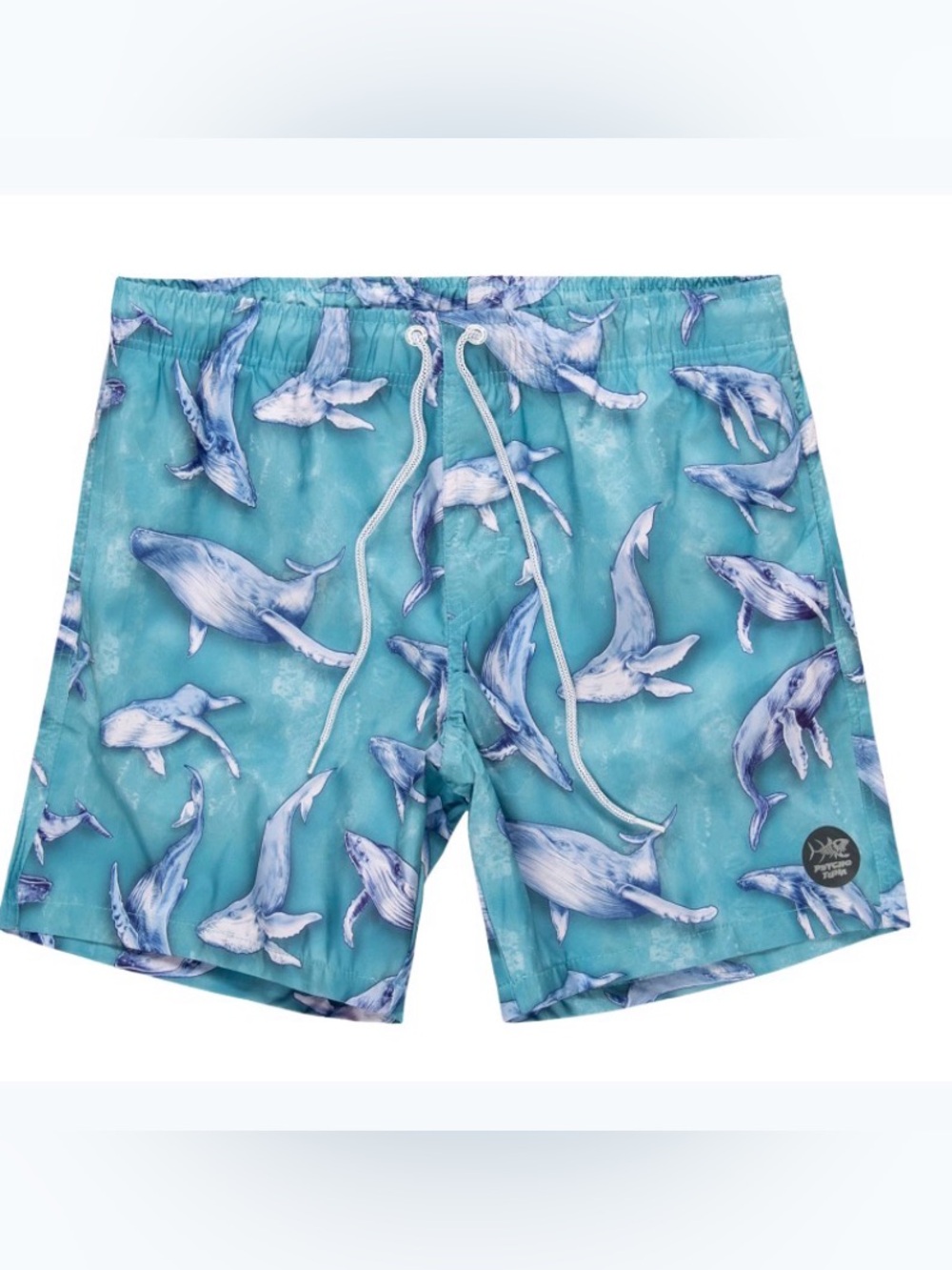 Psycho Tuna Hawaiian Whales Swim Trunks Men’s XL